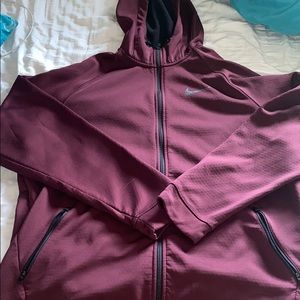 Men’s Nike Burgundy Zip-Up Hoodie
